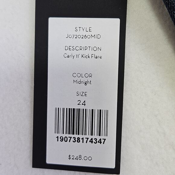 Veronica Beard Women 24 Carly 11" Kick Flare Jean Dark Wash Blue Modern Designer - Picture 13 of 16